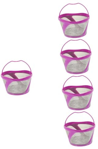 Artibetter 5pièces Filtre à Café Réutilisable Inoxydable Accessoire De Préparation De Café Pratique Et Portable Pour Maison Bureau Et Camping Nettoyage Facile Sous Eau Courante