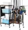 COSTWAY Fishing Rod Rack, Fishing Gear Tackle Cart with Lockable Wheels & Storage Bag, Fishing Rod Holder Equipment Organizers, Fits Most Rods of 40 mm Diameter, Hold up to 12 Rods or Combos
