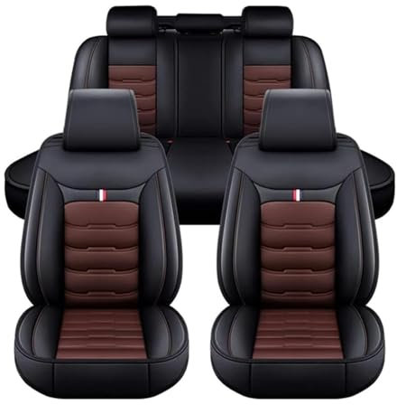 VNUNMALC Sitzbezügesets Sitzbezug Leder Auto Für VW Tiguan II Allspace 7-seat 2017-2024, All-Inclusive Sitzschoner, Vorne Hinten Sitzkissen Sitzauflagen Wasserdichter Schonbezüge,B