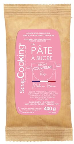 ScrapCooking - Pâte à sucre de couverture rose 400g - 7635