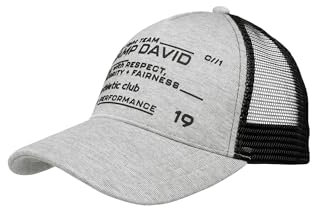 Camp David Herren Trucker Cap mit Rubber Artwork Dark Greymelange None