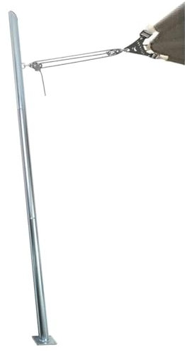 Maanta® EZ Mast 260cm Palo per vela ombreggiante con 5 punti di ancoraggi/occhielli in Acciaio Inox 304/Sistema multivela e Ø70mm - Include Accessori - Inclinazione 80°