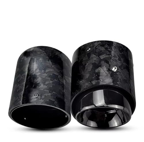Endrohrblende Für Mini Für Cooper F54 F55 F56 F57 F60 R55 R56 R57 R58 Für Cooper S 1 Stück Stil Chrom Schwarz Geschmiedete Carbon Faser Auspuffrohr Auto Auspuffspitze(Inlet 72mm)