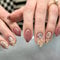 Flowers French Tip Press on Nails Almond Medium Spring Summer Pink Acrylic False Nails with Elegant Design Reusable Glossy Full Cover Removable Stick on Nails for Women Daily Wear 24Pcs