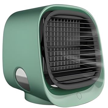 Aire acondicionado Vital Breeze, ventilador nebulizador con 3 velocidades ajustables, actualización 2025, aire acondicionado portátil Vital Breeze, con función de luz nocturna.(Green)