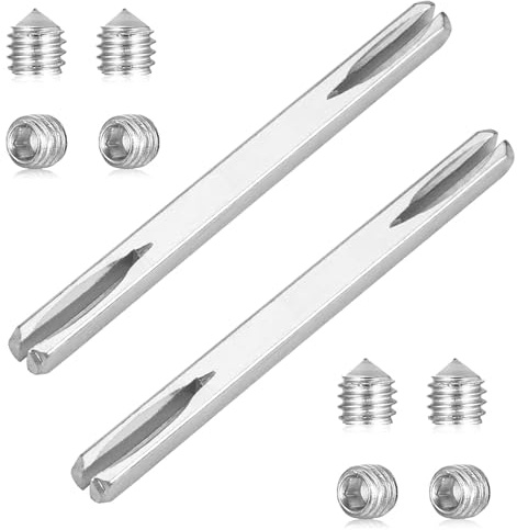 2 Perni Quadrati per Maniglia Porta Interna Perno Quadro da 8 Mm X 150 Mm Per Maniglie Perni Quadrati In Ferro Fornito Con 8 Viti M6 Adatto per Maniglia Della Porta Serratura per Porta Interna