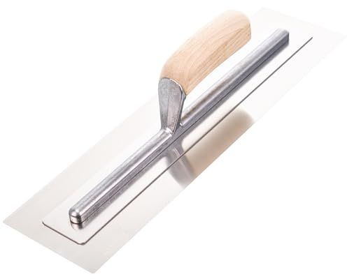 Toolty Finishing Trowel 410mm Wooden Grip 16 in Flexible Blade Plastering