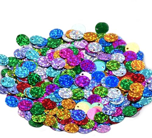 Glänzendes, rundes Konfetti, 30 mm, lose Pailletten, runde PVC-Pailletten mit Loch, holografische Pailletten, Applikation für die Herstellung von Pailletten, Taschen, Kleidung, Schuhe, Hut, Handwerk