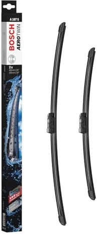 Bosch Aerotwin eA 187 S Front-Scheibenwischer - 600 mm und 450 mm | Set mit 2 Ersatz-Wischblättern und vormontiertem Multi-Clip-Adapter - in platzsparender Verpackung