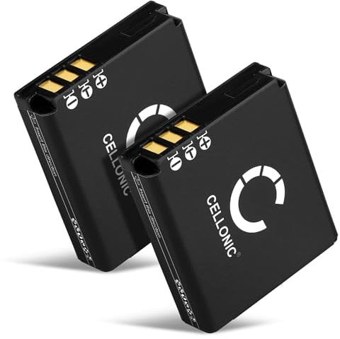 CELLONIC, Battery for Camera, compatible with Ricoh GR Digital III, DB-65, Caplio GX100, DB-60 (3.7V, 1100mAh) 2 Pieces