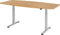 Bümö elektrisch höhenverstellbarer Konferenztisch Eiche 220x103 cm - Besprechungstisch rund-oval, grosser elektrischer Meeting-Tisch höhenverstellbar für Konferenz & Besprechungsraum