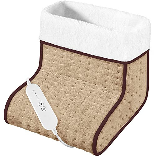 Sweet Dreams Heated Foot Warmer, Electric Slipper Shoe for Feet, 4 Heat Settings, Therapeutic Soothing Pain Relief Therapy for Arthritis, Circulation and Cold Feet, Supplied with Washable Soft Inner