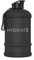 HYDRATE XL Jug 1.3 Litre Water Bottle with Flip Cap Leak-Proof Seal and Nylon Carrying Strap - Stay Hydrated On-The-Go Ultimate Hydration Solution - BPA Free Reusable Gym Essential - Matte Black