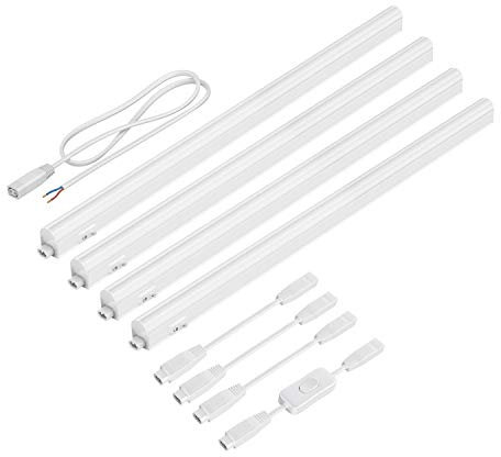 parlat LED Unterbau-Leuchten Rigel, je 57,3cm, mit Schalter (warmweiß, 32,42W, je 790lm, 130°) 4er Set