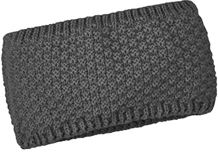 Neverless® Damen Stirnband Winter Herbst Fleece-Futter Strick Ohrenwärmer Knite Headband dunkelgrau unisize