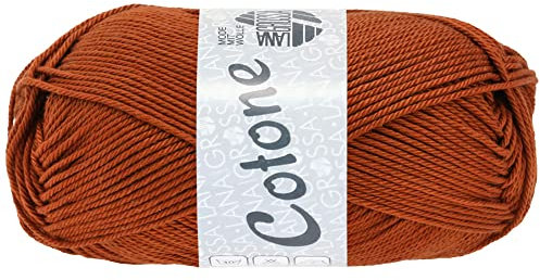 LANA GROSSA Cotone | Baumwollbasicgarn | Handstrickgarn aus 100% Baumwolle | 50g Wolle zum Stricken & Häkeln | 125m Garn FB 113