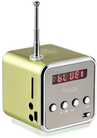 Mipcase Mini Haut-Parleur Portable avec Lecteur Mp3 USB Et Radio FM Enceinte Compacte pour Musique en Plein Air Et Voyage