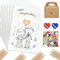 Ulikey Hochzeitsmalbuch Kinder, Malbuch Hochzeit 10er Set, Ausmalbuch Hochzeit mit Buntstiften & Aufkleber, Kindermalbuch Hochzeit Kinder Beschäftigung Spiele, Gastgeschenke Hochzeit für Kinder