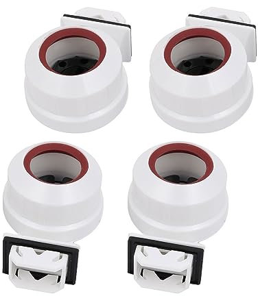 YOKIVE 4Stk Fluo Licht Halter T8 Lamp Steckdose G13 Basis Einzeln Kopf Steckdose Licht Ersatz Teile Groß für Haus Büro (Weiß 2A AC 500V)