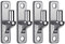 Insaga Gate Hinge, 4pcs Heavy Duty Hook on Plate Hinge (116 x 25mm) 16mm Pin Hanger Stainless Steel Metal Garden Gate Hardware for Farm Gate/Field Gate/Wooden Fence Hook and Band Hinge, Flat