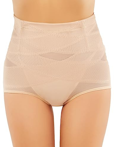 Bafiwu Guene Femme Ventre Plat Culotte Invisible Femme sans Couture Taille Haute Culotte Ventre Plat Culottes Sculptantes Femme Confortable Gaine Ventre Plat