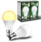 BrightArk BC3 3 Pin LED 10W Energy Saving Light Bulbs Warm White 3000K Non-Dimmable A60 Pin for Ceiling, Landing, Hallway (2 Pcs)
