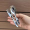 RUDFUZ Stainless Steel Round Spoon Net Red Golden Dinner Long Handle Stirring Dessert Spoons For Kitchen Accessories Gadgets