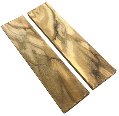 Ébène Passion Ulivo, Coppia Di Pastiglie 125x30x6mm, Legno Prezioso Ideale Per Tornitura Su Legno Di Penne, Lutheria, Strumenti Musicali, Posate, Maniche Coltelli, Scultura, Gioielleria