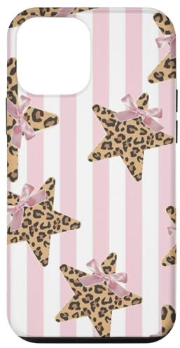 Leopard Cheetah Print Star Y2K With Pink Bow Coquette Cute Case for iPhone 12 mini