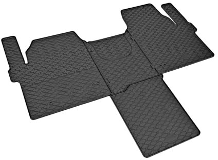 TXTrade Gummimatten geeignet für Tourneo/Transit Custom ab 2024 | 2Sitze + Tunnel