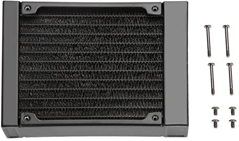 Intercambiador de calor para computadora, Radiador de enfriamiento líquido con intercambiador de calor de aluminio de 12 tubos, Tubo enfriador de agua con rosca G1/4, Radiador de (120mm)