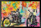Buyartforless Framed Pop Art Easy Rider by Dean Russo 36x24 Psychedelic Graphic Art Print Poster