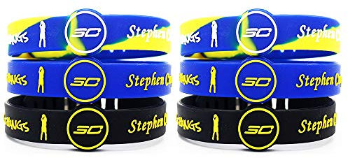Lorh's store Basketball Team Star inspirierende Unterschrift Armbänder Sport Silikon einstellbar Armband (Stephen Curry)