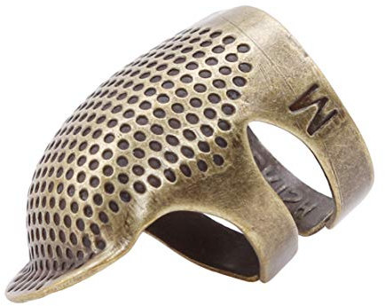 Kissherely Kupfer Fingerhut Metall Fingerschutz Antik DIY Nützliches Nähen Handarbeitsgeräte Zubehör (M)