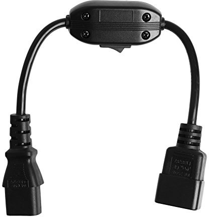 Convertor Cable PDU UPS IEC 320 C14 Male to C13 Female Extension Cord with On/Off Switch 30CM