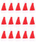 NUOBESTY 50 Stücke Mini Weihnachtsmütze Bestecktasche Weihnachten Weinflasche Abdeckung Besteckhalter Lutscher Lollipop Mütze Filz Kleine Nikolausmützen Tischdeko Weihnachtsschmuck