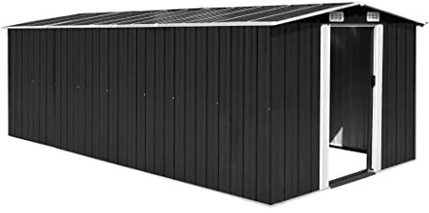 vidaXL Abri de jardin en métal Anthracite