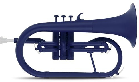 Classic Cantabile MardiBrass ABS Kunststoff Flügelhorn - Perinet-Ventile - 600g leicht - Bohrung: 11,5 mm - inkl. Mundstück und Gigbag - matt-blau