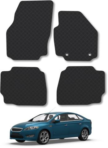 Fits Ford Mondeo (2007-2010) 3mm Rubber Car Mats | Tailored Fit Durable Floor Mats Full Coverage Protection Waterproof Accessories Easy Clean Anti Slip Made in the UK
