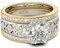 eulia Bague diamant pour femme en argent sterling - Style vintage - Halo - Forme ronde - Pour mariage, fiançailles, anniversaire de mariage, promesse de mariée - Pour femmes et filles