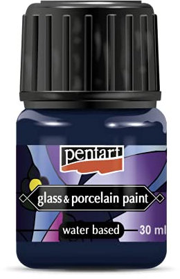 Zita`s Creative Glas- und Porzellanfarbe 30ml - blau. Glass- and porcelain paint, Glasmalerei