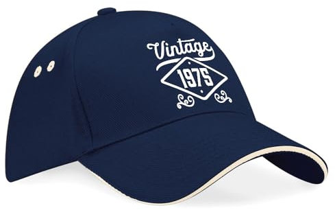 D Design Invent Print! 50. Geburtstag Geschenk für Männer Frauen Hut Baseball 50 Cap Andenken Geschenk, navy, Einheitsgröße