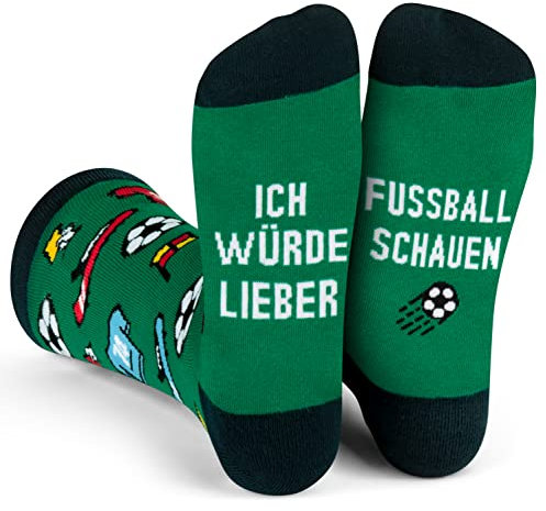 Ich Würde Lieber Ein Lustiges Socken Geschenke für Männer und Frauen - Fußball