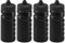 Foxberry 500ml Reusable Water Bottles - 4 Pack - Hands Free Lid - Spill Proof and Leak Proof Spout - BPA Free - Dishwasher Safe - Kids - School - Sports - Clubs (All Black)