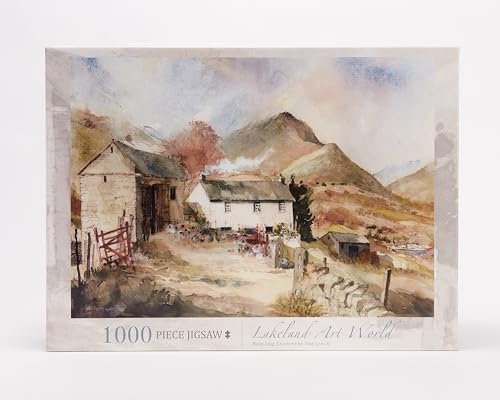 Lakeland Art World 1000 Piece Jigsaw Puzzles for Adults, Lake District, Helm Crag & Lakes, Featuring Beautiful Watercolor Artwork, Measuring 68.5 x 49cm, for a Stunning Landscape Experience