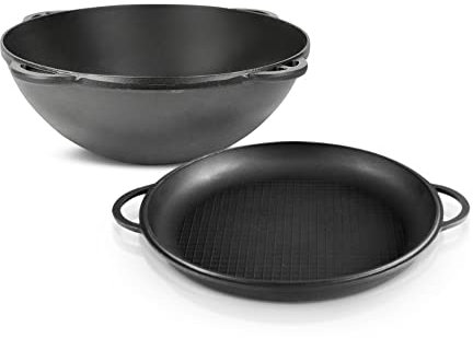 Syton Set Termiz Asia-Kasan aus Gusseisen 17L mit Pfannendeckel und Feuerofen