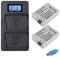 CITYORK 1800mah 7.4V LP-E8 LPE8 LP E8 2X Akku Batterie+ LCD Dual Ladegerät für Canon EOS 550D 600D 650D 700D X4 X5 X6i X7i T2i T3i