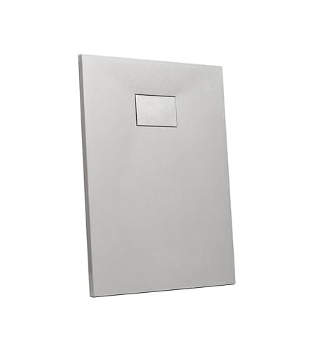 Piatto box doccia in resina filo pavimento rettangolare 90x70 Stone - Grigio