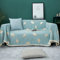 Homxi Sofabezug Dreisitzer,Couch Überzug mit Blatt Couchbezug Chenille Handtuch Sofa Grün Sofahusse Überzug 180x240CM