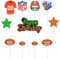 Guoguonb Rugby Tortendekorationen 1 Groß Happy Birthday Cake Topper und 20 Stück Rugby-Zubehör Cupcake für Rugby Thema Kuchen Deko Kinder Geburtstagsparty Dekoration